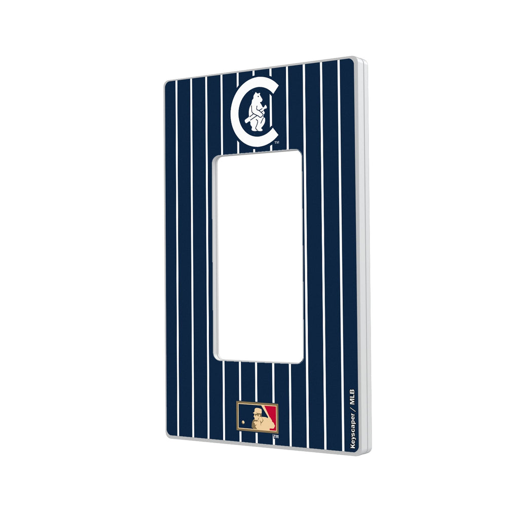 Chicago Cubs 1911-1912 - Cooperstown Collection Pinstripe Hidden-Screw Light Switch Plate Light Switch Plates Keyscaper