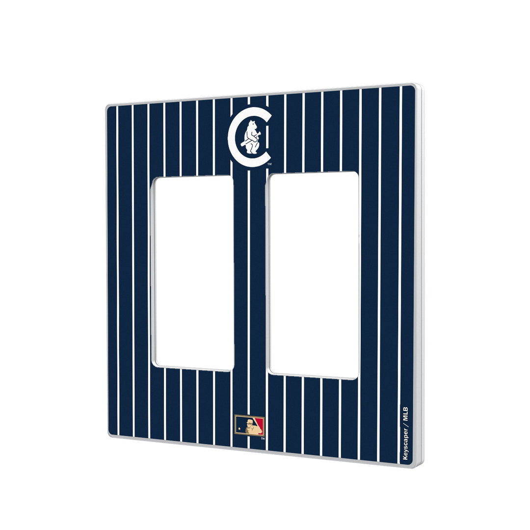 Chicago Cubs 1911-1912 - Cooperstown Collection Pinstripe Hidden-Screw Light Switch Plate Light Switch Plates Keyscaper