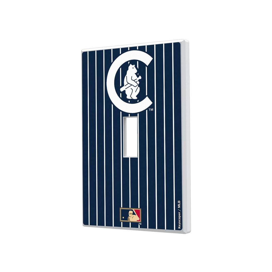 Chicago Cubs 1911-1912 - Cooperstown Collection Pinstripe Hidden-Screw Light Switch Plate Light Switch Plates Keyscaper