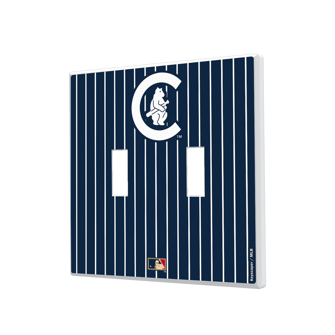 Chicago Cubs 1911-1912 - Cooperstown Collection Pinstripe Hidden-Screw Light Switch Plate Light Switch Plates Keyscaper