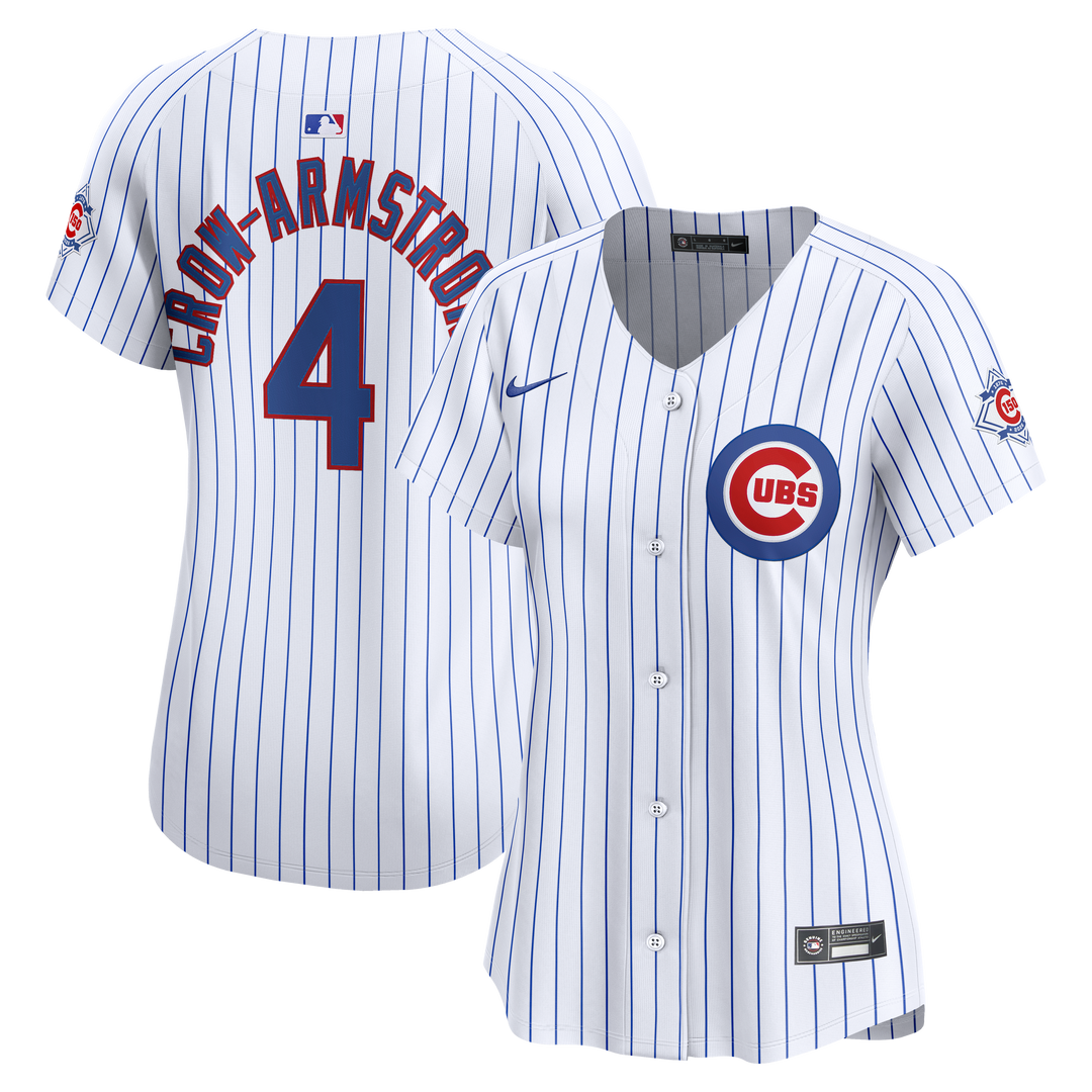 Chicago Cubs Women's Pete Crow-Armstrong Home 150th Anniversary Limited Jersey by Nike Jerseys Nike