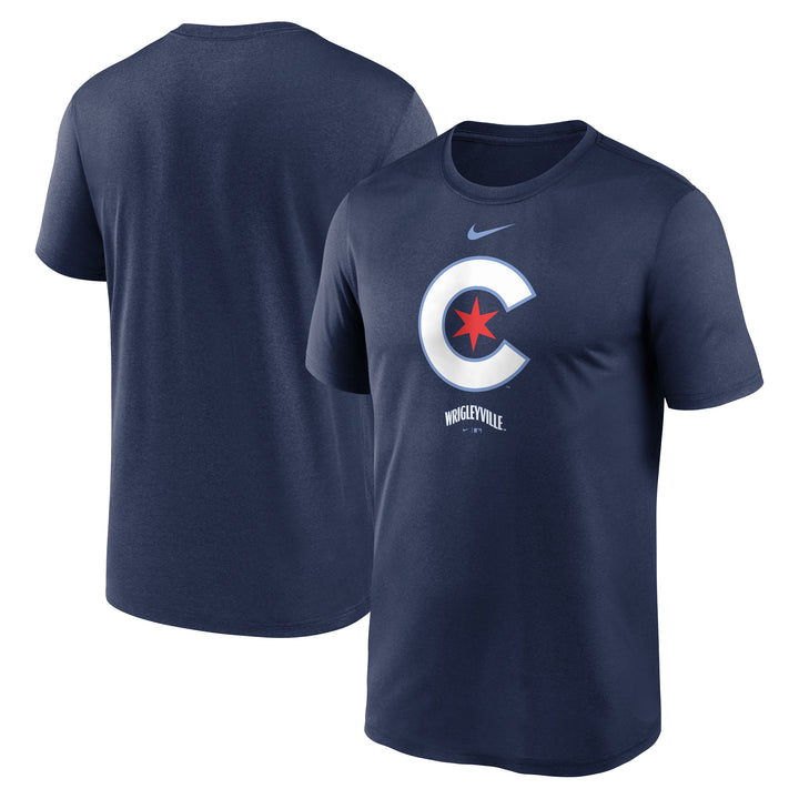 CHICAGO CUBS NIKE MEN'S CITY CONNECT NAVY GRAPHIC TEE Short Sleeve Tees NIKE