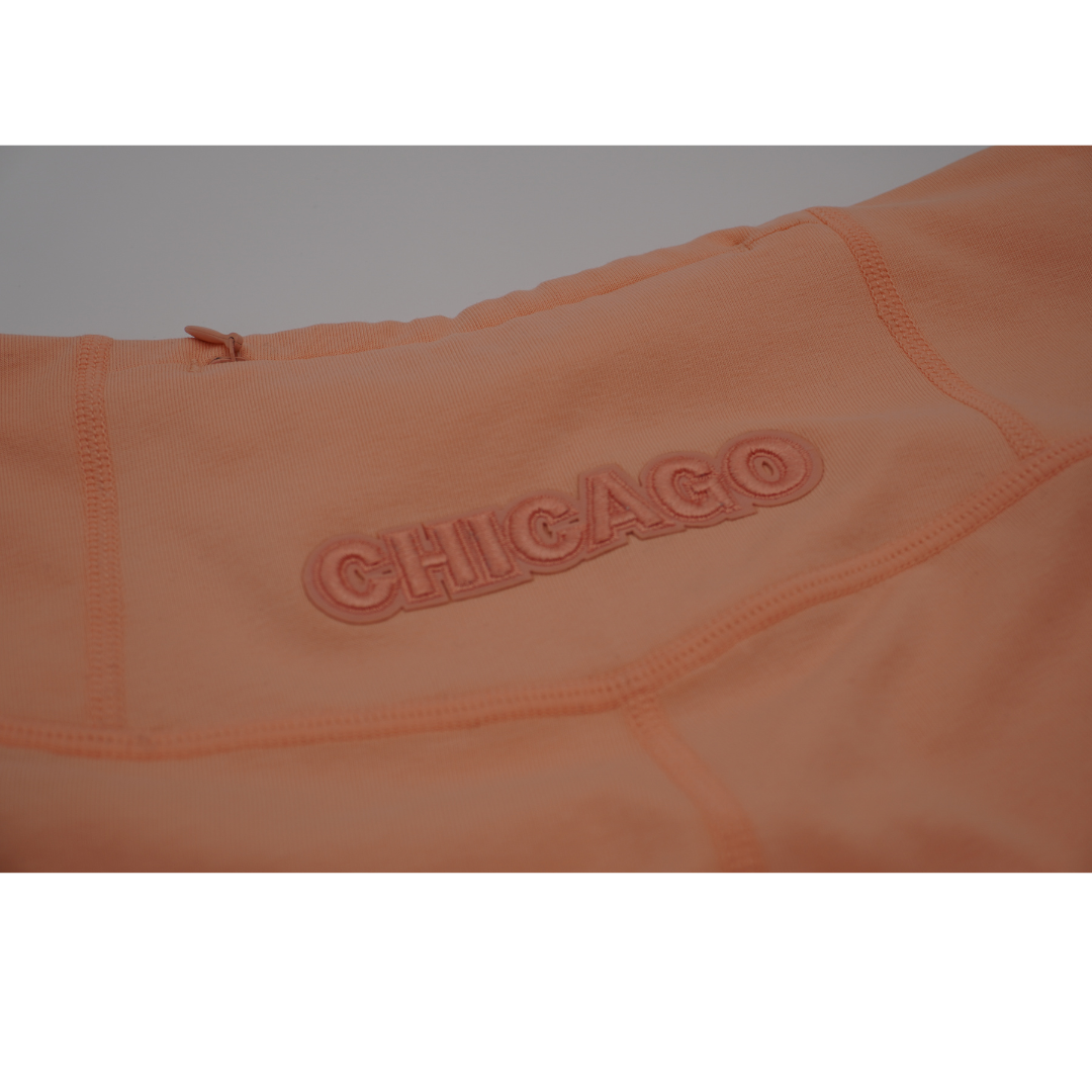 CHICAGO CUBS PRO STANDARD WOMEN'S CORAL BIKER SHORTS Bottoms PRO STANDARD