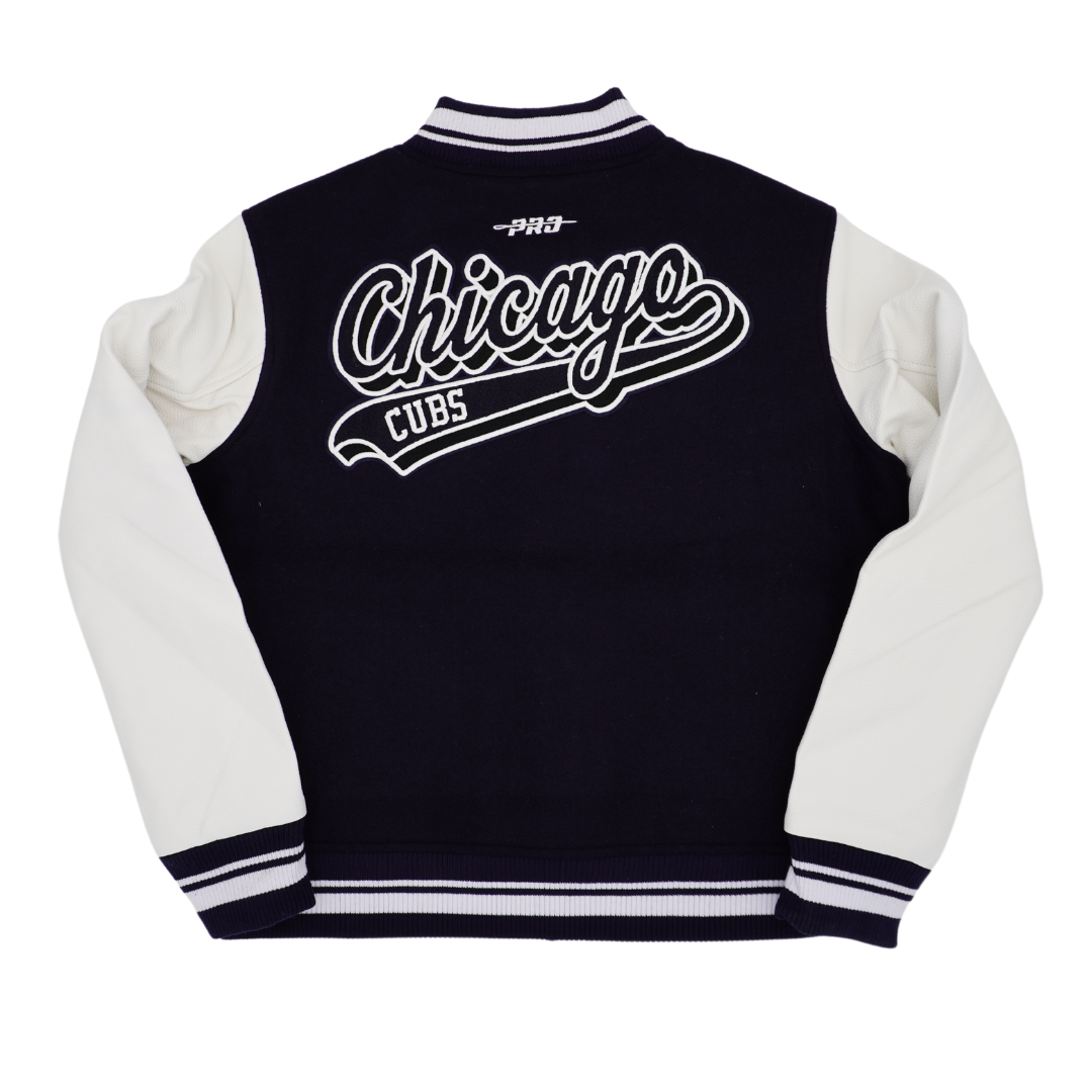 CHICAGO CUBS PRO STANDARD WOMEN'S LETTERMAN JACKET