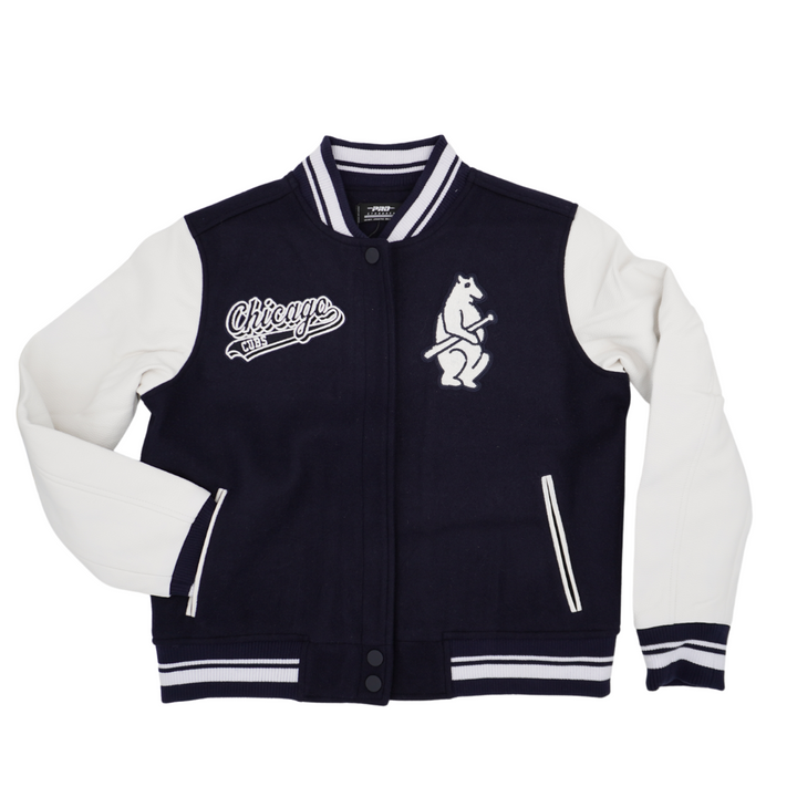 CHICAGO CUBS PRO STANDARD WOMEN'S LETTERMAN JACKET