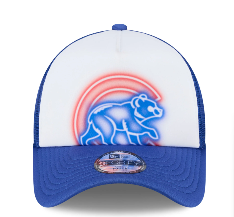 Chicago Cubs Painted Walking Bear White & Royal Toddler 9Forty Trucker Cap by New Era Caps NEW ERA CAP COMPANY