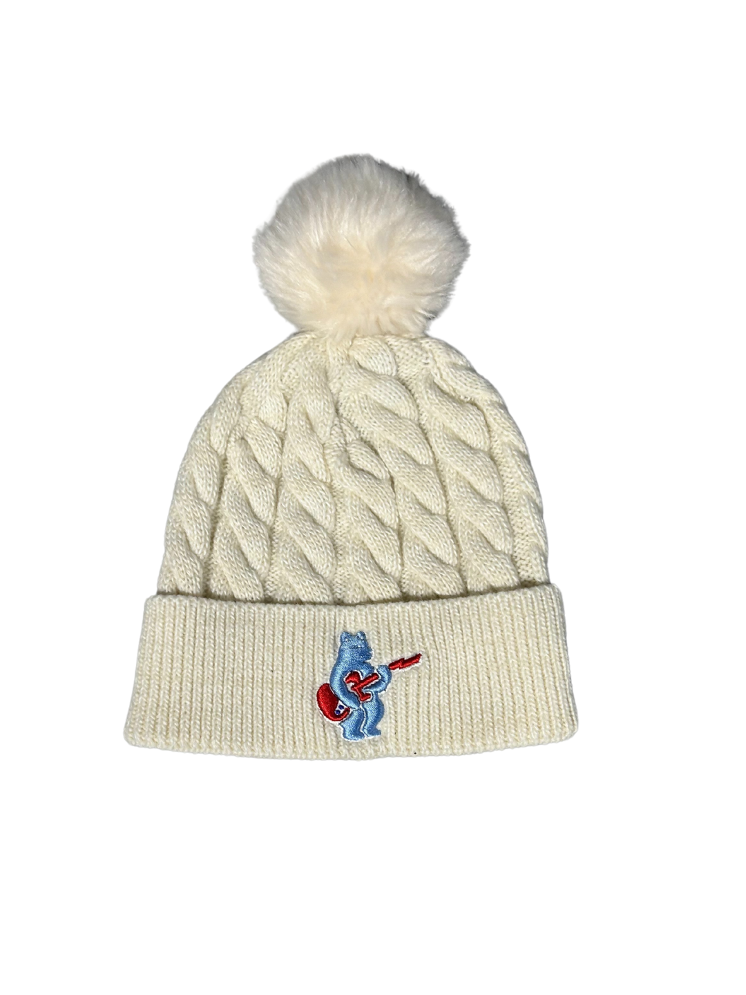 Chicago Cubs Rock Bear Ivory Knit by New Era - Ivy Shop