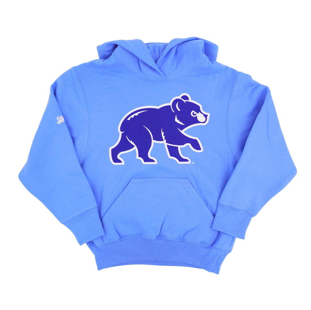Chicago Cubs Walking Bear Youth Light Blue Hoodie Sweatshirts &amp; Hoodies DYNASTY APPAREL