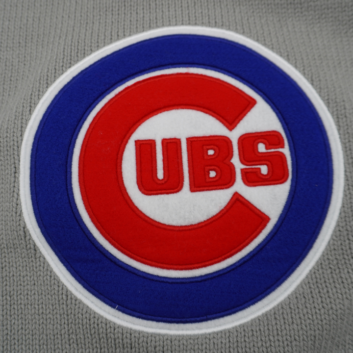 CHICAGO CUBS FULL TURN MEN'S C LOGO KNIT GREY SWEATER Sweatshirts & Hoodies FULL TURN APPAREL