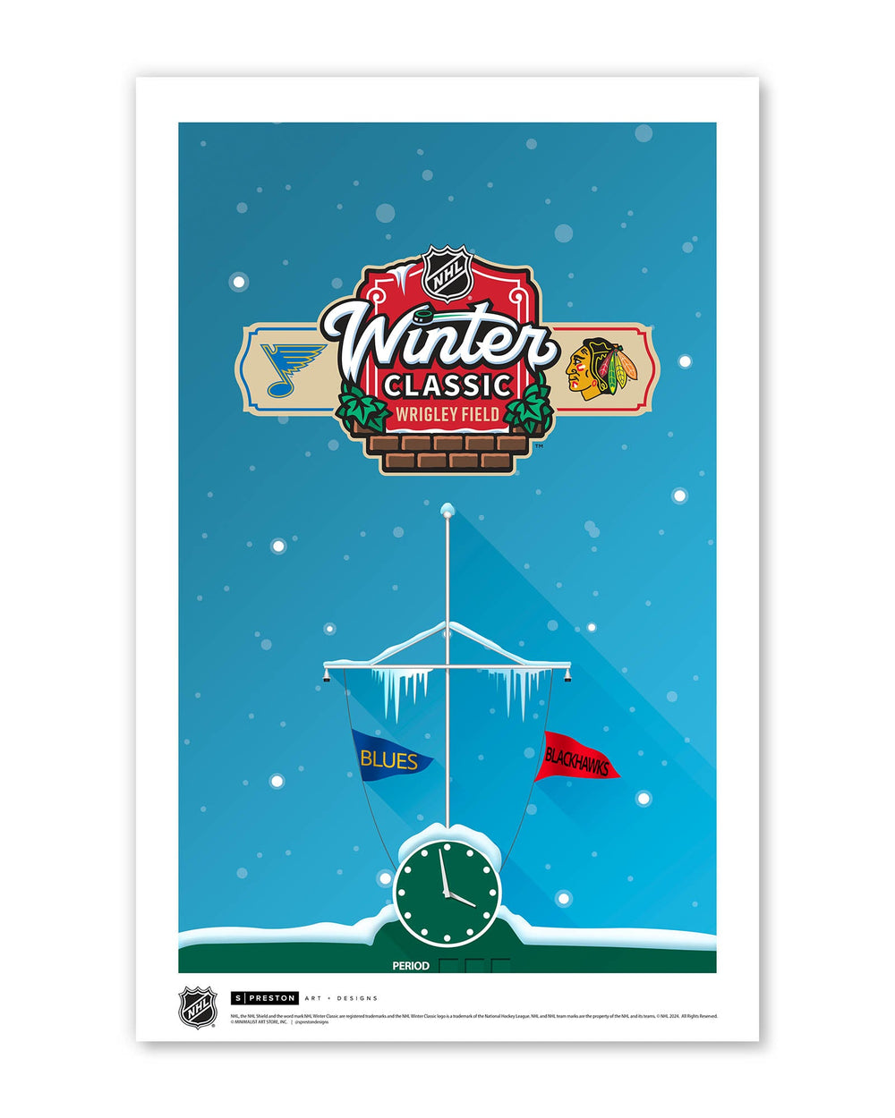 2025 NHL Winter Classic Minimalist Stadium Limited Edition Art Print Art Poster S. Preston Art + Designs