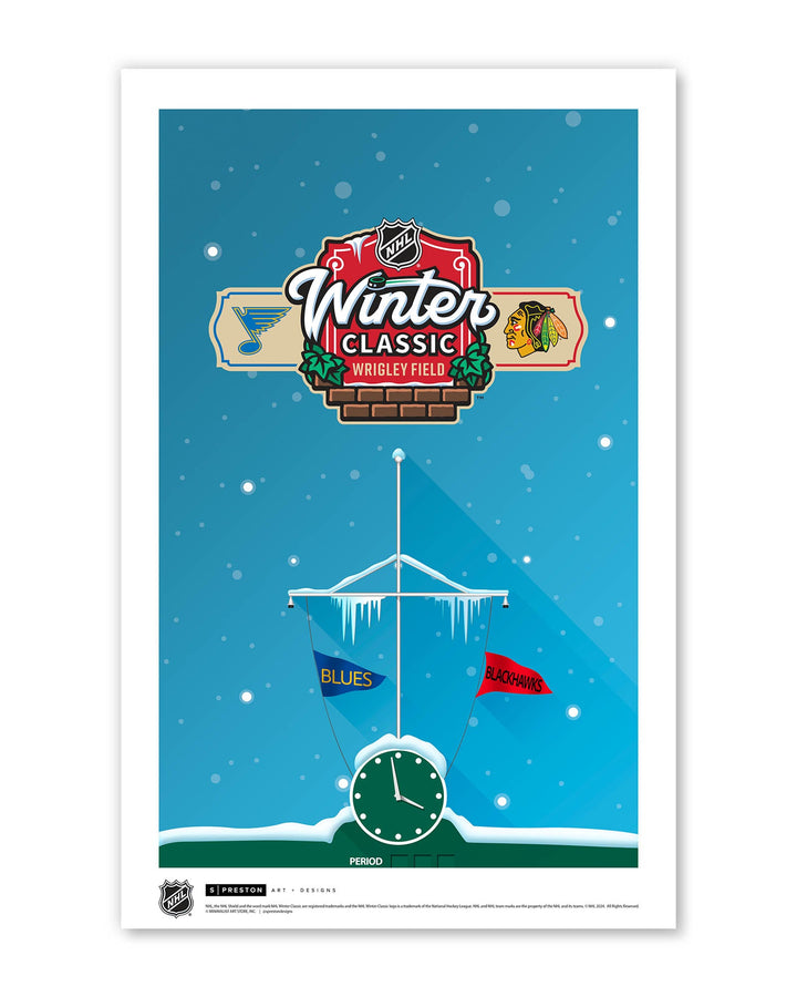 2025 NHL Winter Classic Minimalist Stadium Limited Edition Art Print Art Poster S. Preston Art + Designs