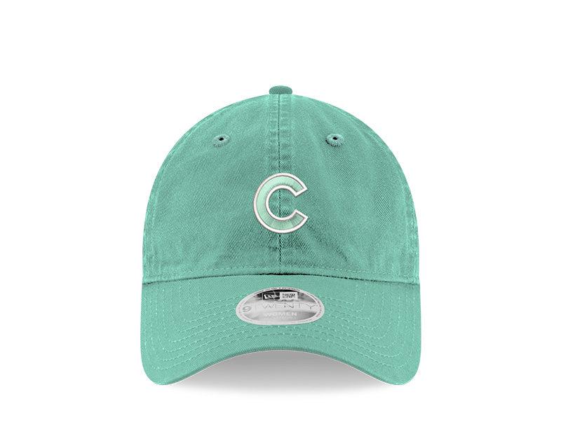 CHICAGO CUBS NEW ERA WOMEN'S C LOGO MINT ADJUSTABLE CAP