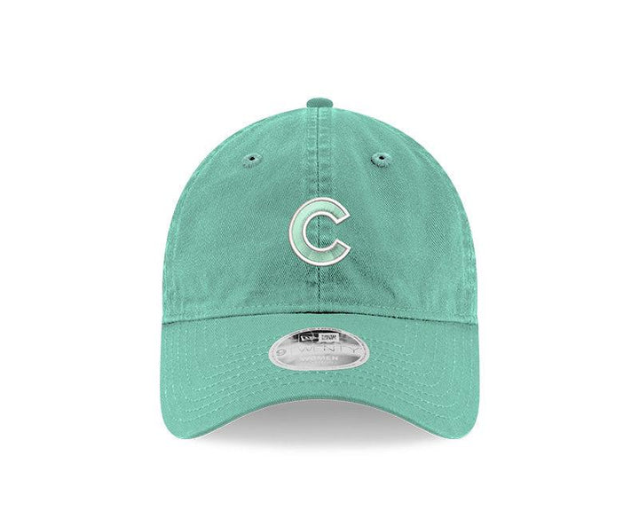 CHICAGO CUBS NEW ERA WOMEN'S C LOGO MINT ADJUSTABLE CAP