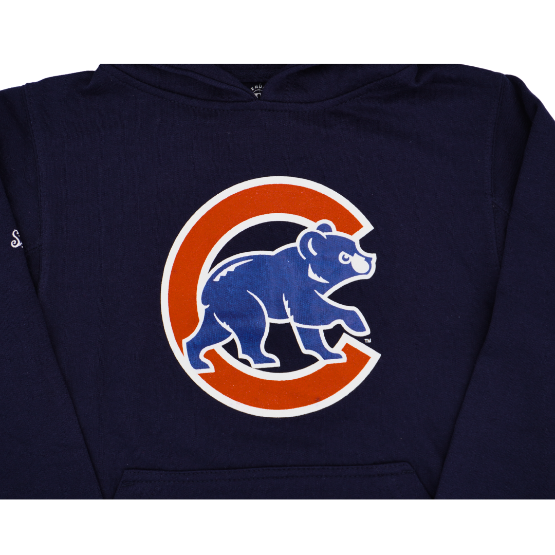 CHICAGO CUBS DYNASTY YOUTH WALKING BEAR NAVY HOODIE Sweatshirts & Hoodies DYNASTY APPAREL