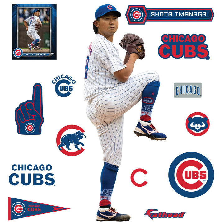 Shota Imanaga - RealBig Collection - Official MLB - Chicago Cubs - Reusable Vinyl Wall Decals
