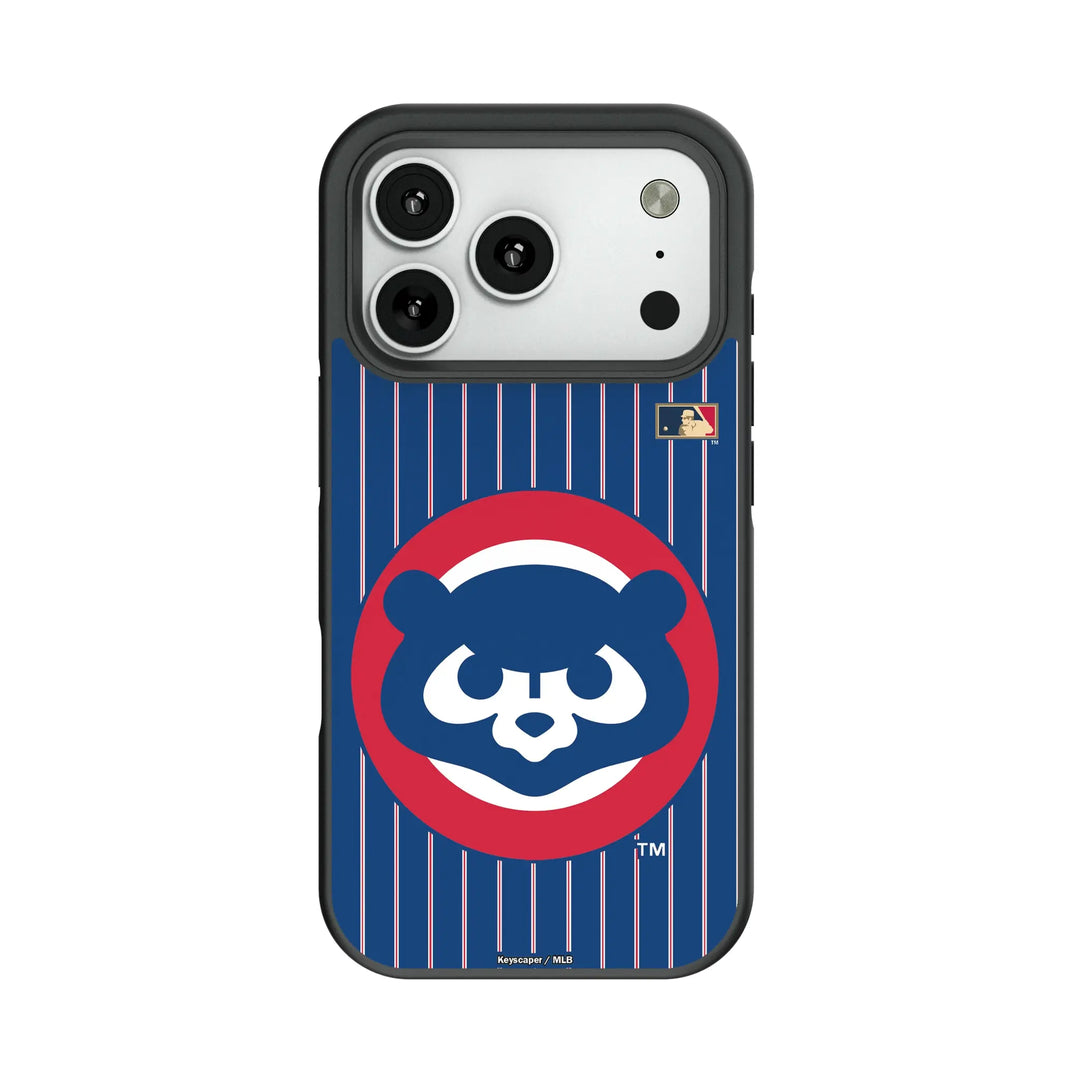 Chicago Cubs Home 1979-1993 - Cooperstown Collection Pinstripe Bump Phone Case Phone Cases Keyscaper