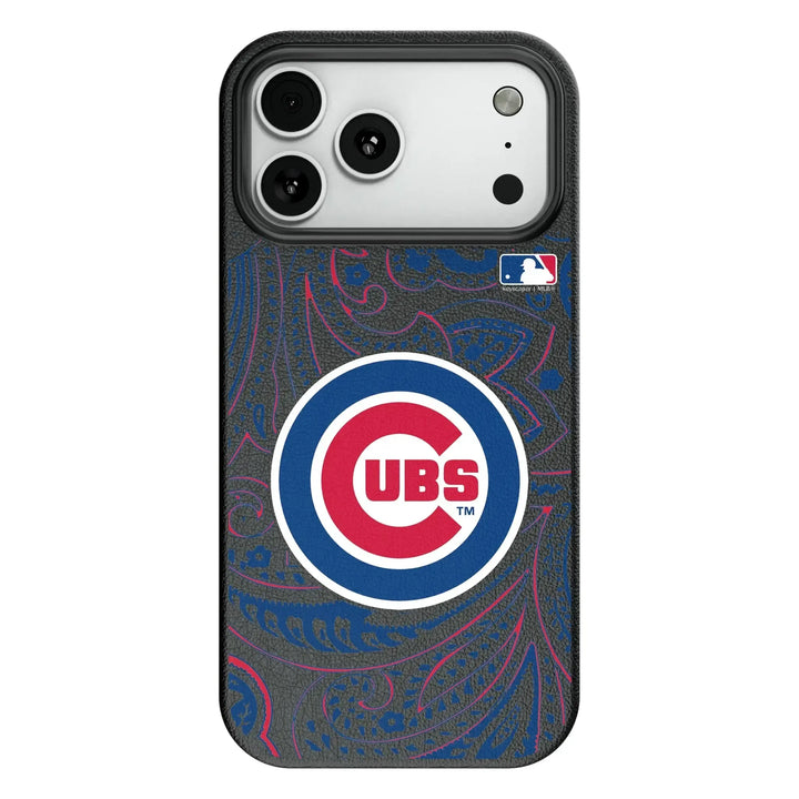 Chicago Cubs Paisley MagSafe Compatible Phone Case for Apple iPhone Phone Cases Keyscaper