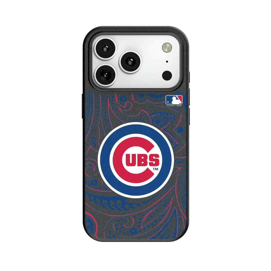 Chicago Cubs Paisley MagSafe Compatible Phone Case for Apple iPhone Phone Cases Keyscaper