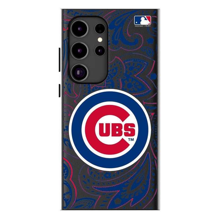 Chicago Cubs Paisley MagSafe Compatible Phone Case for Samsung Galaxy Phone Cases Keyscaper