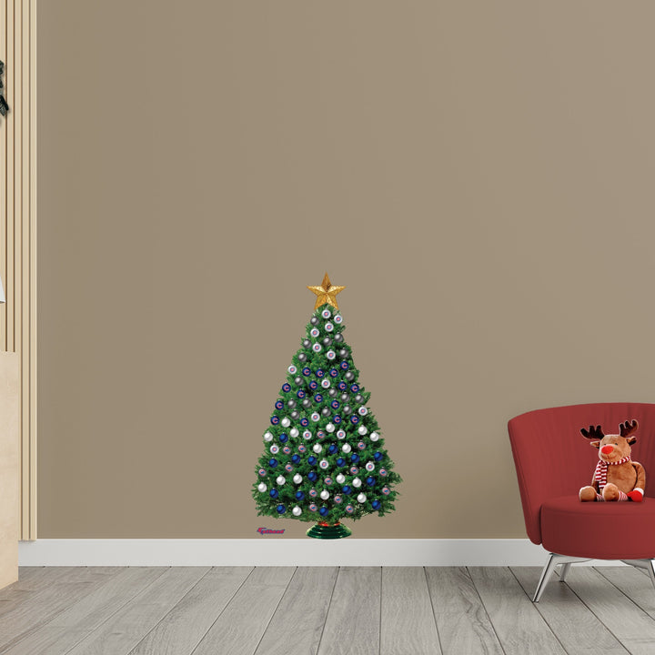 Chicago Cubs - Decorate Your Own Christmas Tree - Official MLB - Reusable Vinyl Wall Decals