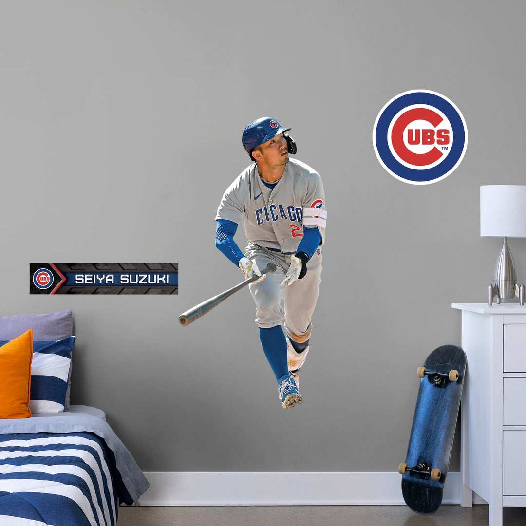 Seiya Suzuki - RealBig Collection - Official MLB - Chicago Cubs - Reusable Vinyl Wall Decals
