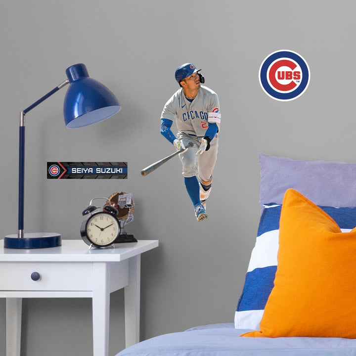 Seiya Suzuki - RealBig Collection - Official MLB - Chicago Cubs - Reusable Vinyl Wall Decals