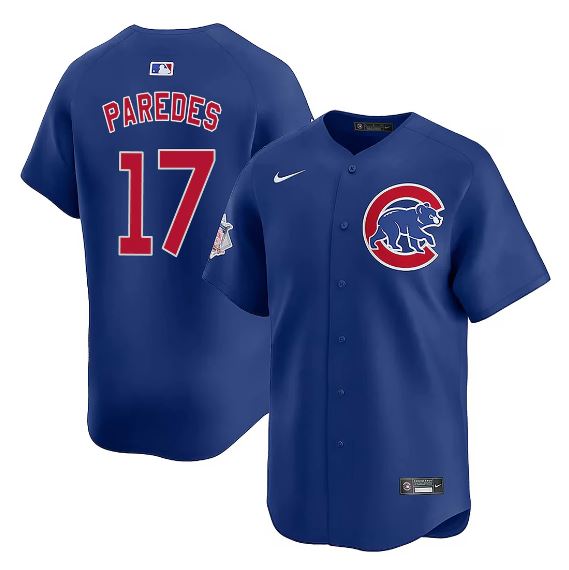 CHICAGO CUBS NIKE MEN'S ISAAC PAREDES ALTERNATE BLUE LIMITED JERSEY