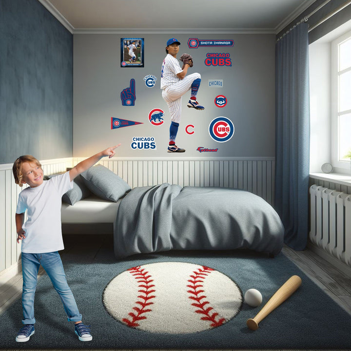 Shota Imanaga - RealBig Collection - Official MLB - Chicago Cubs - Reusable Vinyl Wall Decals