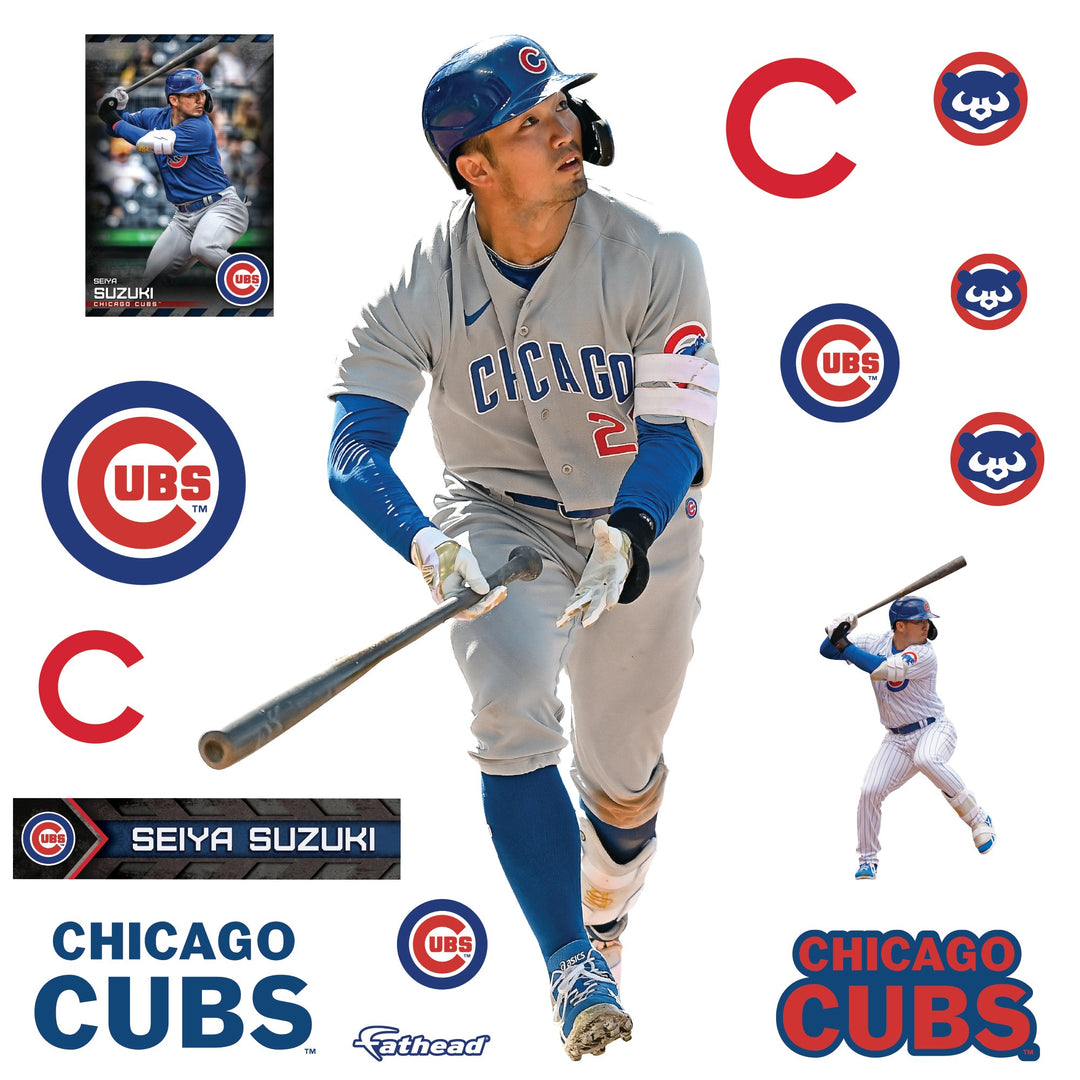 Seiya Suzuki - RealBig Collection - Official MLB - Chicago Cubs - Reusable Vinyl Wall Decals
