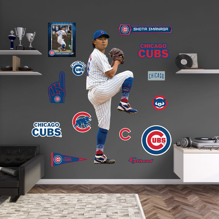 Shota Imanaga - RealBig Collection - Official MLB - Chicago Cubs - Reusable Vinyl Wall Decals