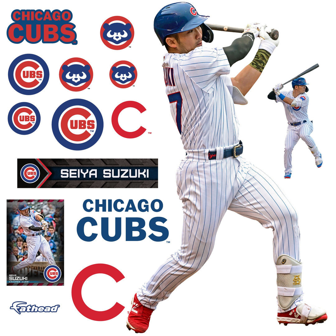Seiya Suzuki - RealBig Home Collection - Official MLB - Chicago Cubs - Reusable Vinyl Wall Decals