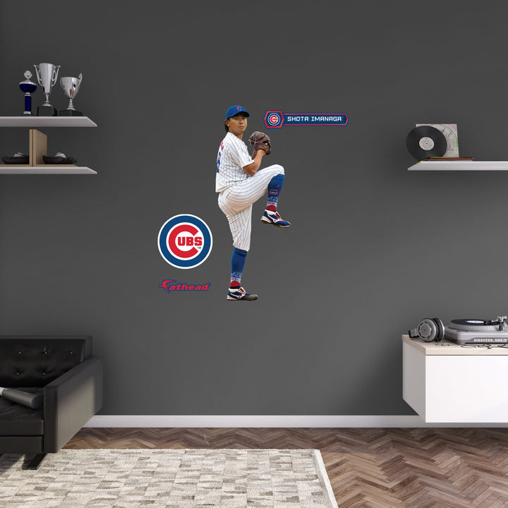 Shota Imanaga - RealBig Collection - Official MLB - Chicago Cubs - Reusable Vinyl Wall Decals