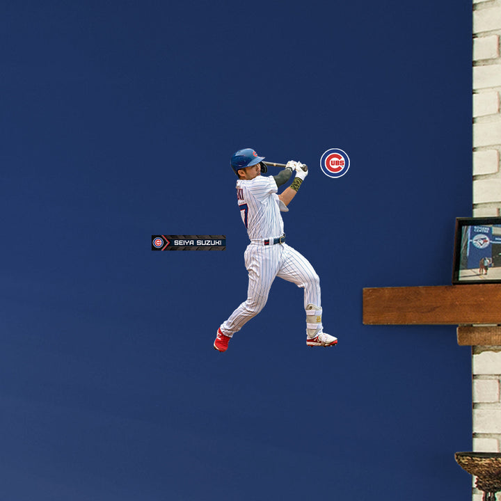 Seiya Suzuki - RealBig Home Collection - Official MLB - Chicago Cubs - Reusable Vinyl Wall Decals