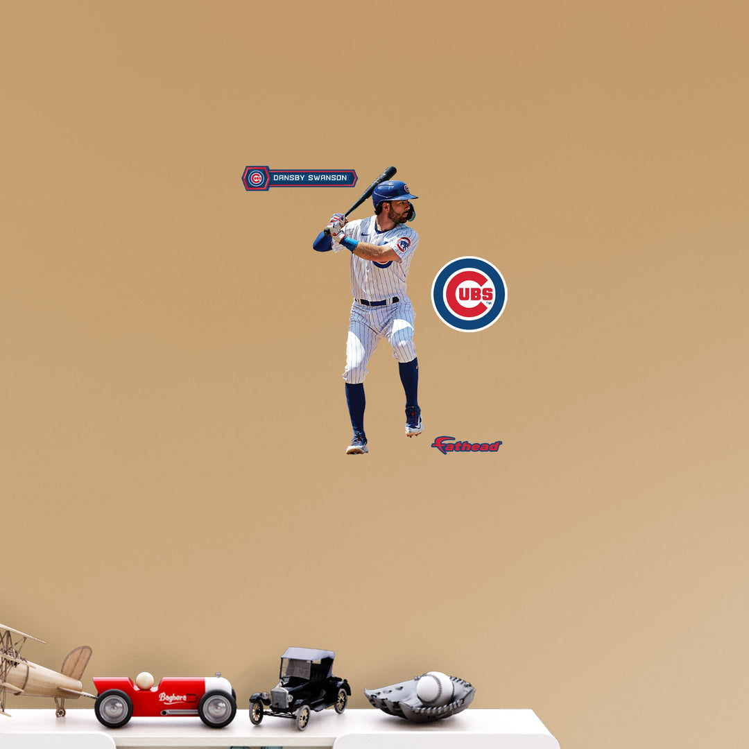 Dansby Swanson - RealBig Collection - Official MLB - Chicago Cubs - Reusable Vinyl Wall Decals