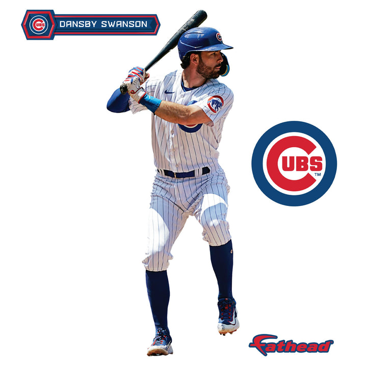 Dansby Swanson - RealBig Collection - Official MLB - Chicago Cubs - Reusable Vinyl Wall Decals