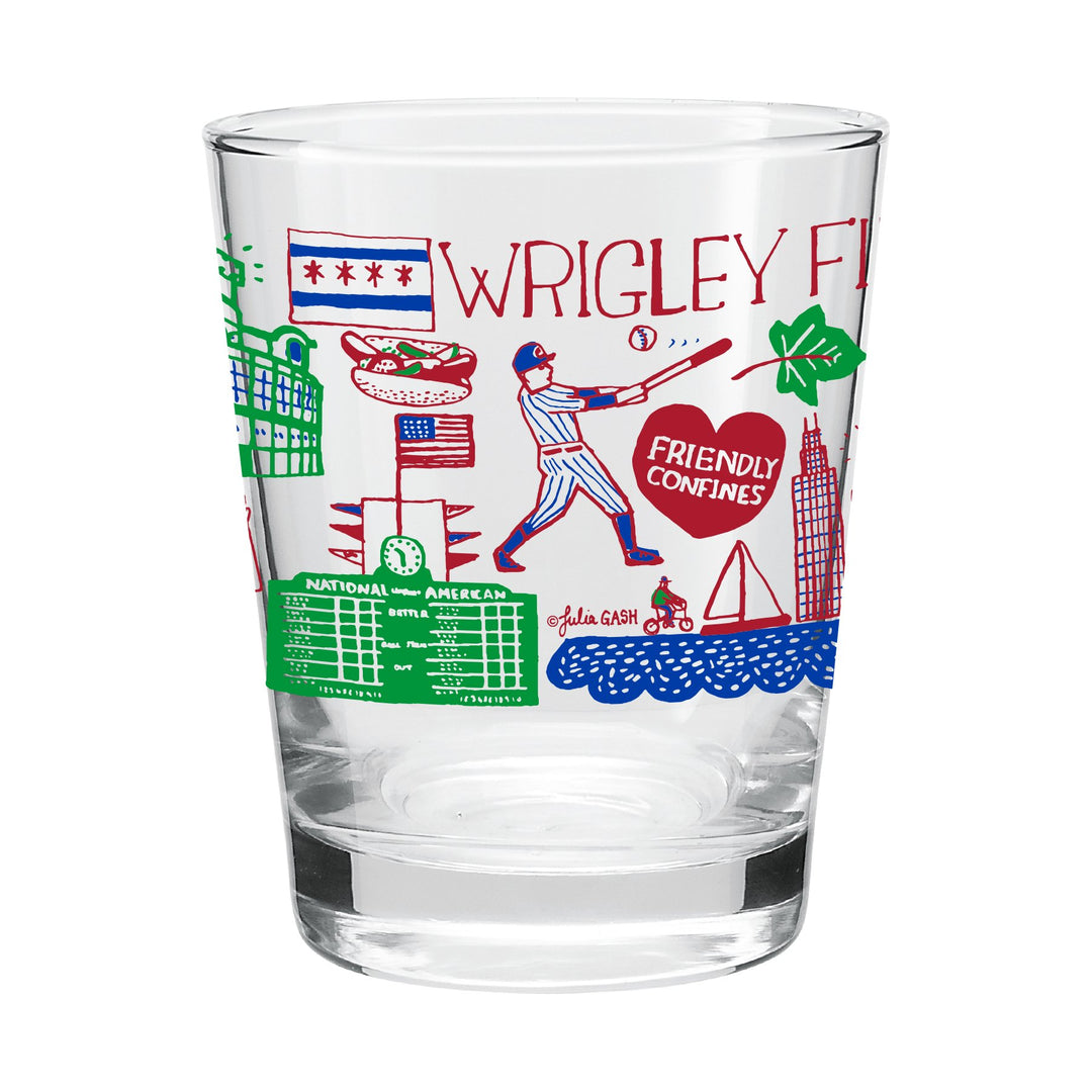 JULIA GASH x WRIGLEY FIELD SHOT GLASS Home & Office NEIL ENTERPRISES