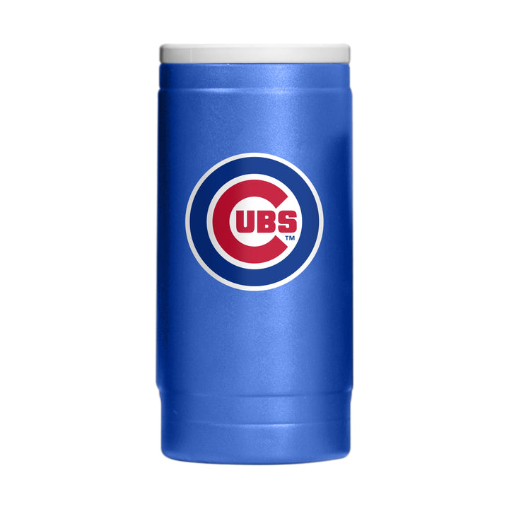 CHICAGO CUBS LOGO BRAND BULLSEYE ROYAL SLIM CAN COOLIE