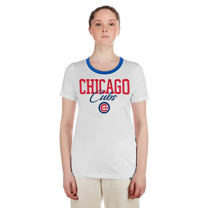 CHICAGO CUBS NEW ERA WOMEN'S GAMEDAY WHITE TEE