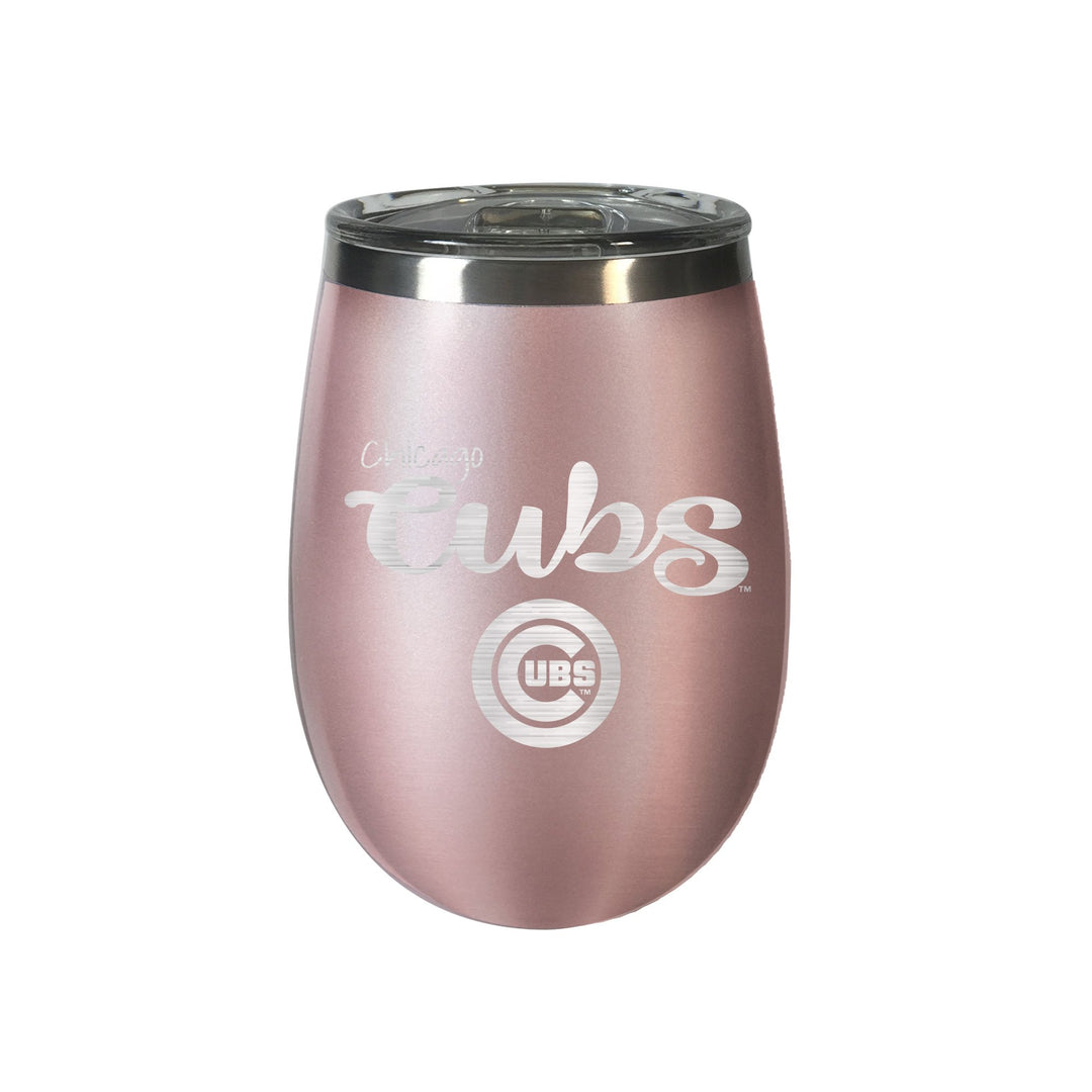 CHICAGO CUBS GREAT AMERICAN PRODUCTS ROSE GOLD WINE TUMBLER Home & Office GREAT AMERICAN PRODUCTS