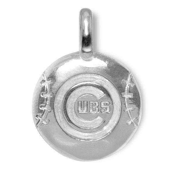 SILVER LOGO CHICAGO CUBS PENDANT - Ivy Shop